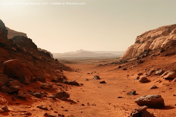 A stunning mars landscape during daytime created with generative Picture Board by Michael Piepgras