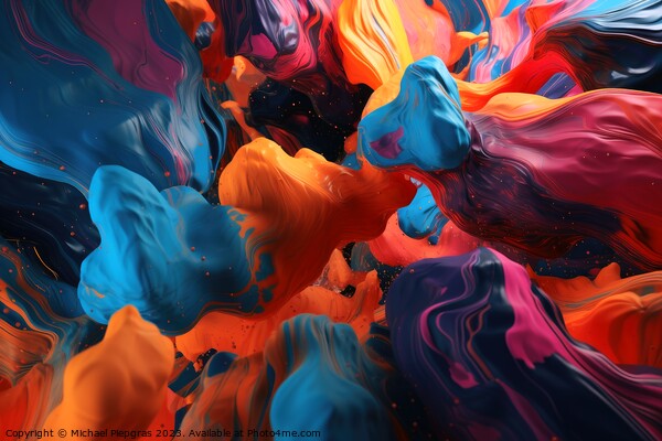Abstract and fluid colors in different shades created with gener Picture Board by Michael Piepgras