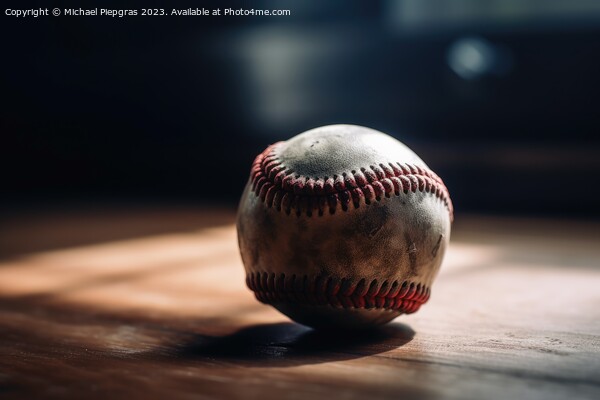 Close up of a baseball with a playfield background created with  Picture Board by Michael Piepgras