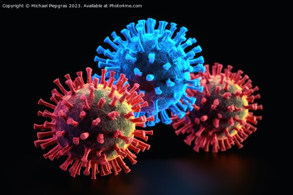 Corona virus macro shot of flu disease variant created with gene Picture Board by Michael Piepgras