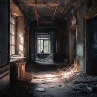 Buy canvas prints of Lost and abandoned place created with generative AI technology. by Michael Piepgras