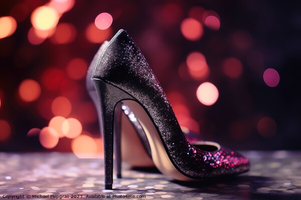 Stylish high heel shoes with glitter and bokeh lights created wi Picture Board by Michael Piepgras