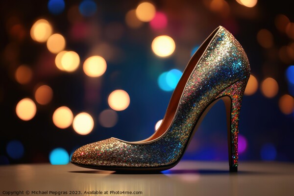 Stylish high heel shoes with glitter and bokeh lights created wi Picture Board by Michael Piepgras