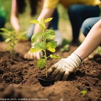Buy canvas prints of Planting trees for sustainable food production created with gene by Michael Piepgras