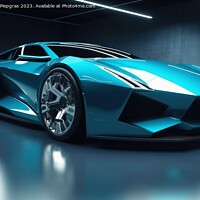 Buy canvas prints of Modern luxury sports car created with generative AI technology. by Michael Piepgras