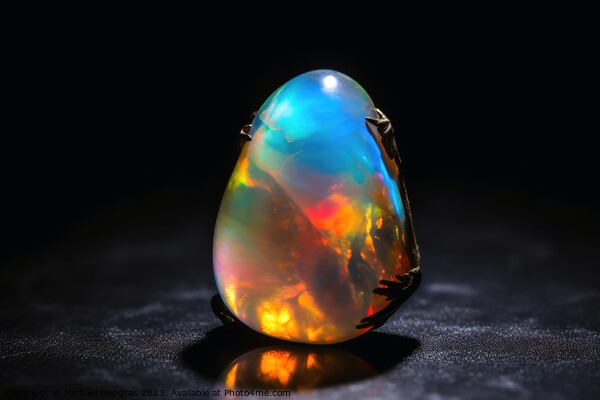 Stunning opal in bright light on a dark background created with  Picture Board by Michael Piepgras