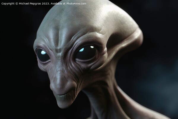A photo realistic portrait of an alien created with generative A Picture Board by Michael Piepgras