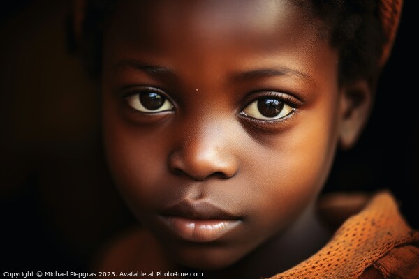 An african child portrait created with generative  Picture Board by Michael Piepgras