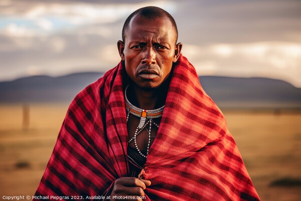 An african Masai in traditional robes created with Picture Board by Michael Piepgras