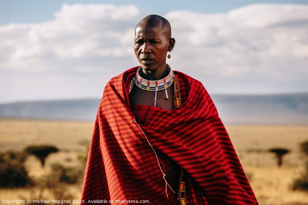 An african Masai in traditional robes created with Picture Board by Michael Piepgras