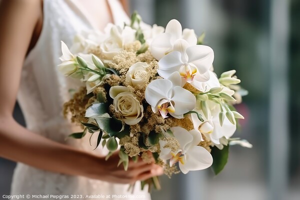 Close up of a bridal bouquet in the hands of a bride created wit Picture Board by Michael Piepgras