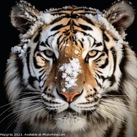 Buy canvas prints of A close up portrait of mesmerizing tiger photography created wit by Michael Piepgras