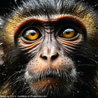 Buy canvas prints of A close up portrait of mesmerizing ape photography created with  by Michael Piepgras