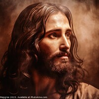 Buy canvas prints of Jesus Christ savior of the world created with generative AI tech by Michael Piepgras