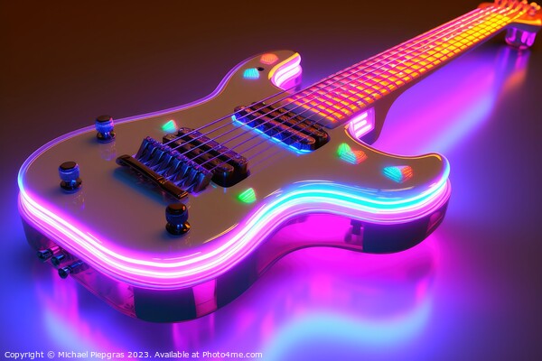 A futuristic guitar in a cool design created with generative AI  Picture Board by Michael Piepgras