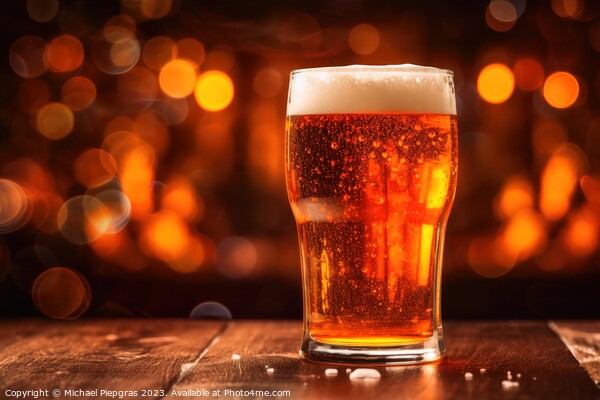 A concept of fresh beer in warm light created with generative AI Picture Board by Michael Piepgras