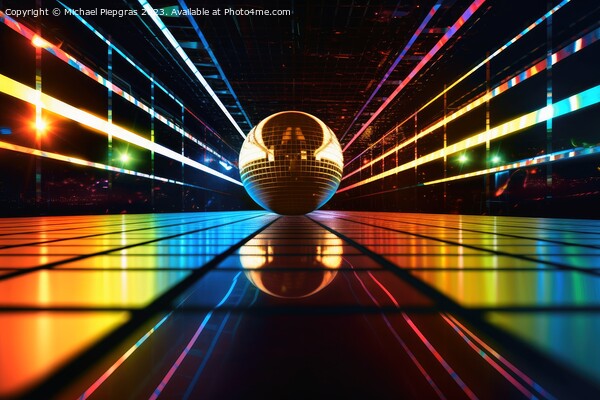 Nightlife disco ball concept created with generative AI technolo Picture Board by Michael Piepgras