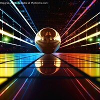 Buy canvas prints of Nightlife disco ball concept created with generative AI technolo by Michael Piepgras