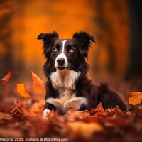 Buy canvas prints of Portrait of a cute border collie dog created with generative AI  by Michael Piepgras