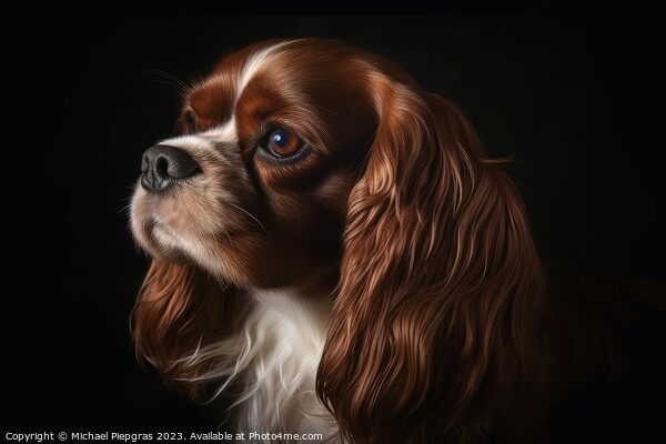 Portrait of a cute cavalier King charles spaniel dog created wit Picture Board by Michael Piepgras