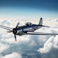 Buy canvas prints of World war 2 aircraft in the sky created with generative AI techn by Michael Piepgras