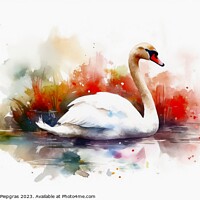 Buy canvas prints of Watercolor painted jaybird on a white background. by Michael Piepgras