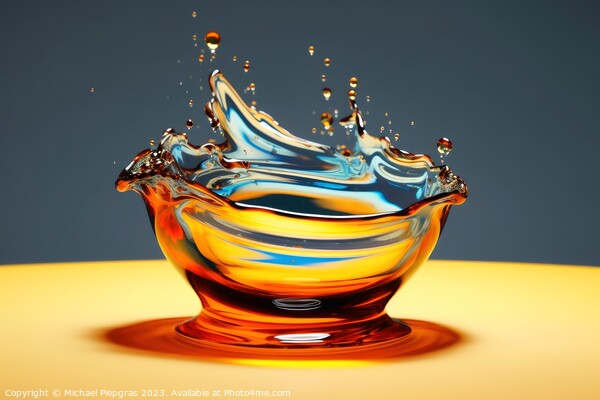 A liquid splashing artwork in beautiful colors created with gene Picture Board by Michael Piepgras