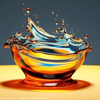 Buy canvas prints of A liquid splashing artwork in beautiful colors created with gene by Michael Piepgras