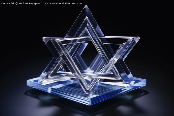 An impossible geometric puzzle made of glass created with genera Picture Board by Michael Piepgras