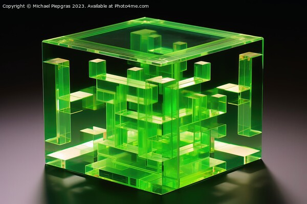 An impossible geometric puzzle made of glass created with genera Picture Board by Michael Piepgras