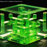 Buy canvas prints of An impossible geometric puzzle made of glass created with genera by Michael Piepgras