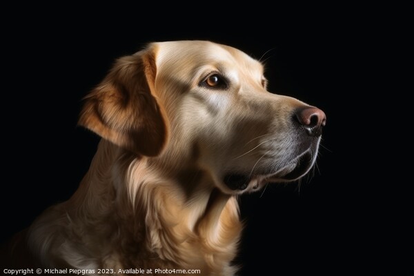 Portrait of a cute golden retriever dog created with generative  Picture Board by Michael Piepgras
