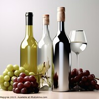 Buy canvas prints of Wine concept of tasty wine in glasses and bottles created with g by Michael Piepgras