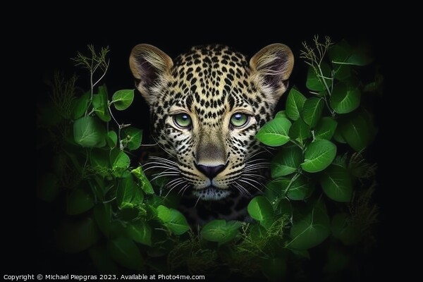 A close up portrait of mesmerizing leopard photography created w Picture Board by Michael Piepgras