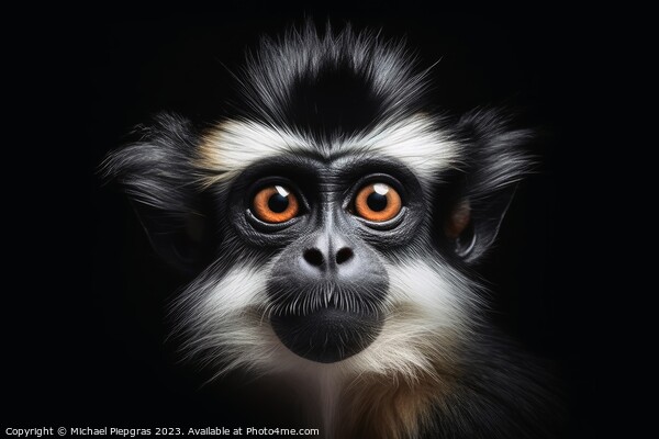 A close up portrait of mesmerizing ape photography created with  Picture Board by Michael Piepgras