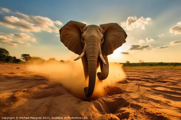 A close up portrait of mesmerizing elephant photography created  Picture Board by Michael Piepgras