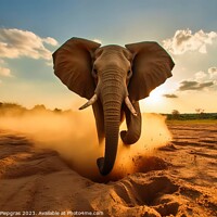 Buy canvas prints of A close up portrait of mesmerizing elephant photography created  by Michael Piepgras