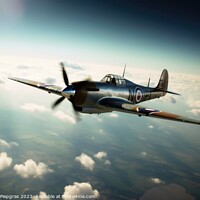 Buy canvas prints of World war 2 aircraft in the sky created with generative AI techn by Michael Piepgras