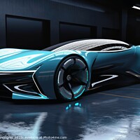 Buy canvas prints of Futuristic luxury sports car created with generative AI technolo by Michael Piepgras