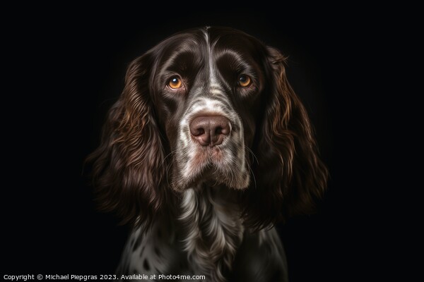Portrait of a cute english cocker spaniel dog created with gener Picture Board by Michael Piepgras