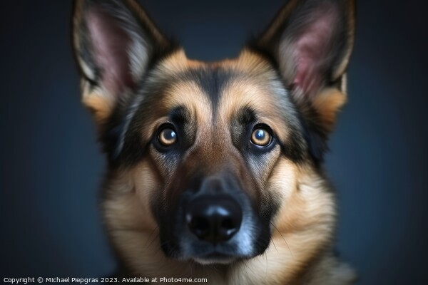 Portrait of a cute german shepherd dog created with generative A Picture Board by Michael Piepgras