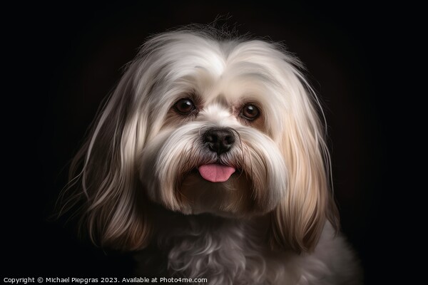 Portrait of a cute Malteser dog created with generative AI techn Picture Board by Michael Piepgras