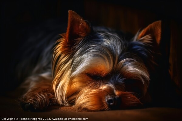 Portrait of a cute yorkshire terrier dog created with generative Picture Board by Michael Piepgras