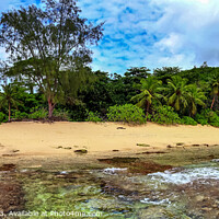 Buy canvas prints of Stunning high resolution beach panorama taken on the paradise is by Michael Piepgras