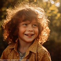 Buy canvas prints of A portrait of happy smiling boy on a sunny day created with gene by Michael Piepgras