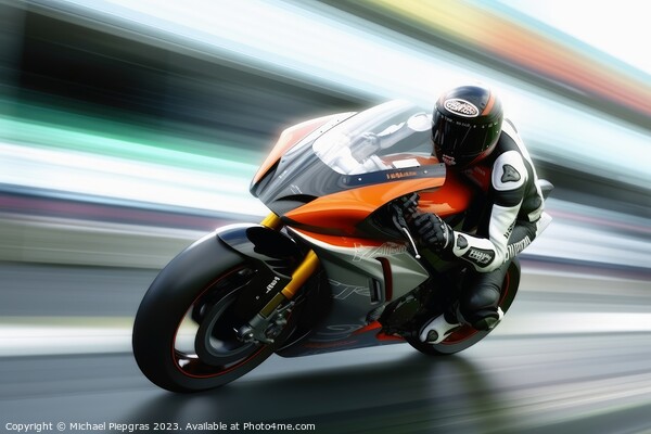 High speed concept of a motorcycle on a race track created with  Picture Board by Michael Piepgras