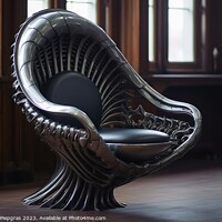 Buy canvas prints of A chair in demonic industrial style created with generative AI t by Michael Piepgras