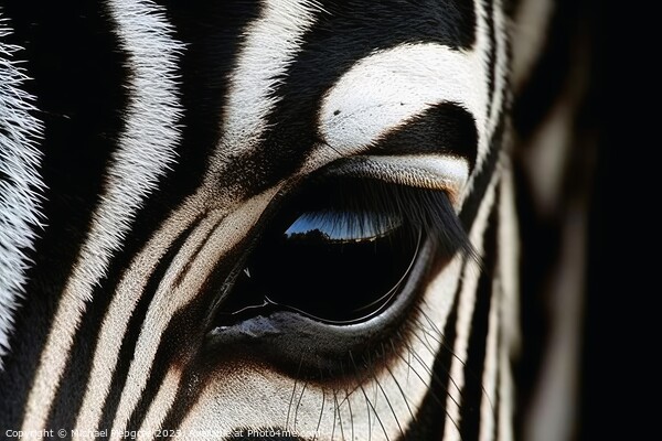 Close up portrait of mesmerizing Zebra photography created with  Picture Board by Michael Piepgras
