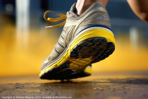 Close up of a human sport shoes on a sports field created with g Picture Board by Michael Piepgras