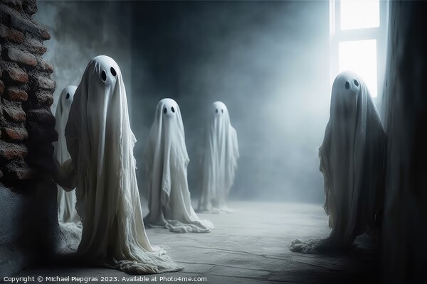 Spooky ghost creatures coming out of the wall created with gener Picture Board by Michael Piepgras